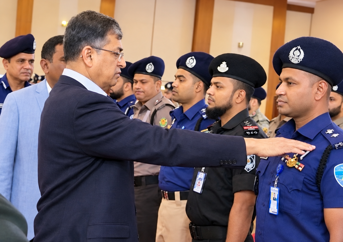 পিপিএম সাহসিকতা পদক পেলেন এসআই অসিত কুমার